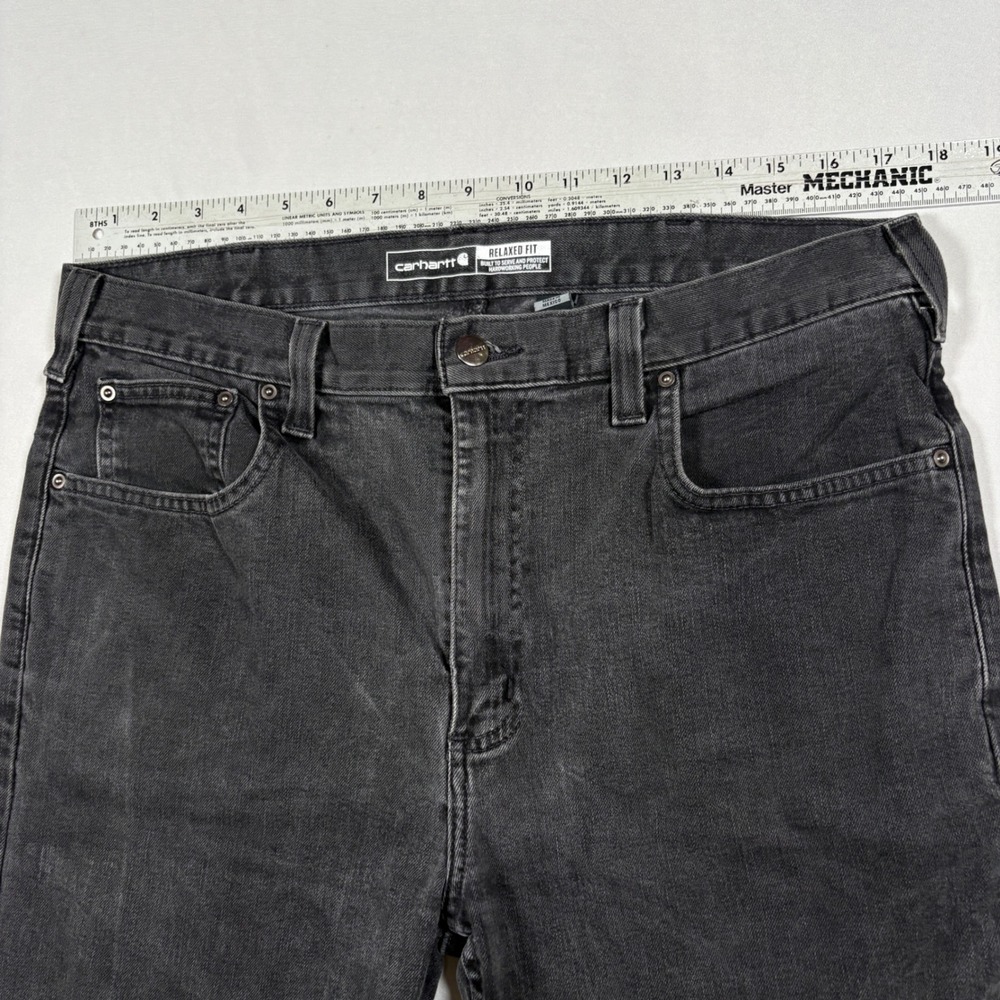 Carhartt Jeans Mens 36x34 Rugged Flex BD2804-M Black Relaxed Fit EUC - Picture 3 of 14